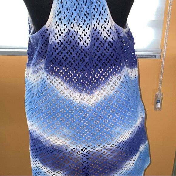 BEACH Cabana net style blues tie dye racer back size M - Picture 6 of 11